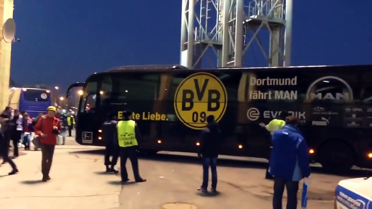 ATTACK AT BVB DORTMUND BUS ATTACKED EXPLOSION BVB BUS