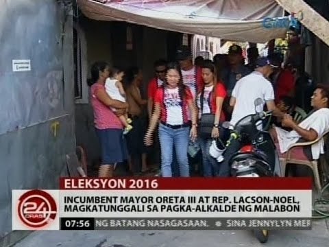 24 Oras: Incumbent Mayor Oreta III at Rep. Lacson-Noel, magkatunggali sa pagka-alkalde ng Malabon