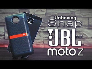 Unboxing e primeiras Impressões do Snap De áudio JBL  p/ linha Moto Z.
