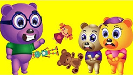 Mega Gummy Bear Family Playing Toys Finger Family Nursery Rhymes For Kids