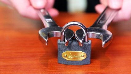 How to open a lock with a nut wrench