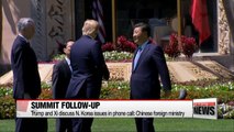 Trump and Xi hold phone talks on North Korea issues as tension builds