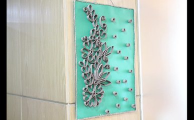 Wall Hanging With Recycled Tissue Rolls: Wall Art
