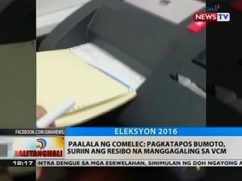 BT: Paalala ng Comelec: Pagkatapos bumoto, suriin ang resibo na manggagaling sa VCM