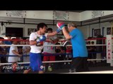 Manny Pacquiao still has crazy speed in 2nd day of training for Pacquiao vs. Bradley 3