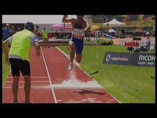 Athletics - Zeynidin Bilalov - men's triple jump T11 final - 2013 IPCAthletics World C...