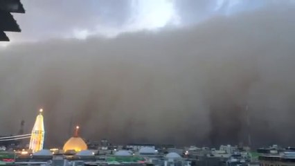 Mojza in karbala 2015 Sand Strom Stopped Near Haram.