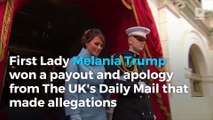 Melania Trump wins settlement against Daily Mail over 'escort' allegation