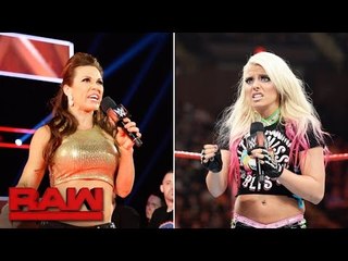 Mickie James and Alexa Bliss bring some -drama- to Team Red- Raw, April 10, 2017 -Dailymotion