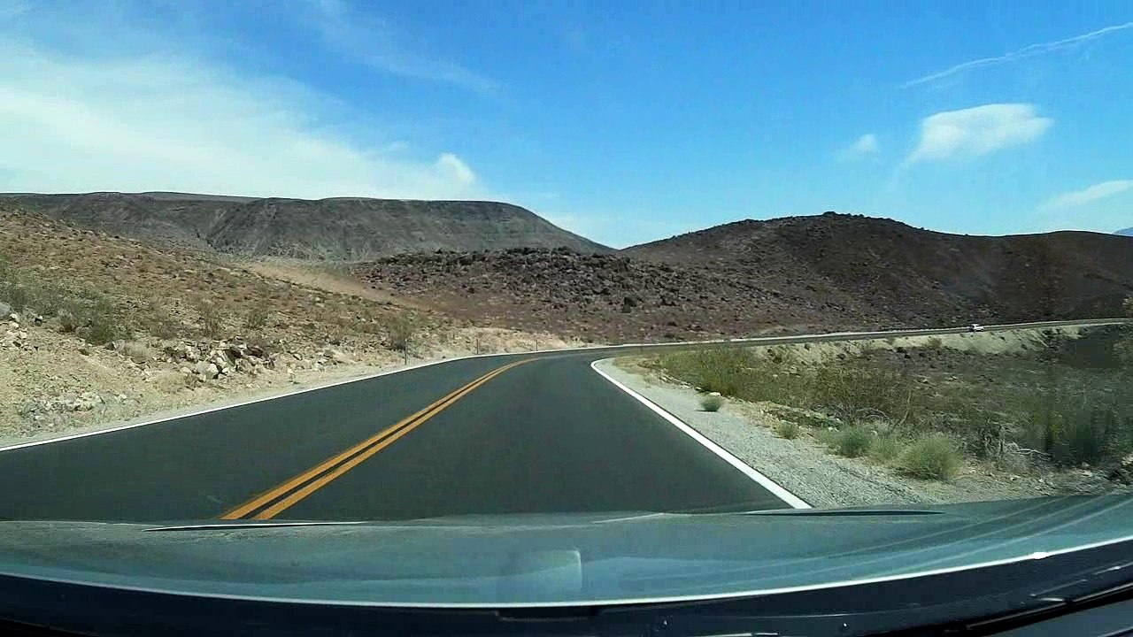Driving in, and leaving Death Valley