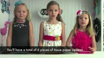 How to Make Tissue Paper Flower Headband Hair Accessories _ Kids Crafts