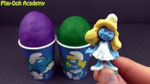 Smurfs Play-Doh Surprise Eggs Cups - Sloucxxxhy Smurf, Gargamel, Smurfe