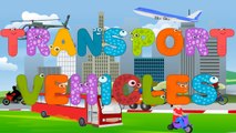 Transport Vehicles for Kids - Bike Car Taxi Bicycle Bus Van Truck Plane Helicopter