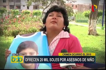 Mininter ofrece 20 mil soles por criminales que asesinaron a niño en el 2015