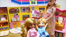 リカちゃん ハローキティのコンビニ ミキちゃんマキちゃんと一緒におやつを買いに行ったよ❤ 子供向け おもちゃ アニメ キッズ ごっこ 人形 遊び トイキッズ Toy