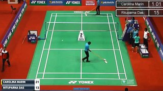 2017 YONEX SUNRISE India Open R16 WS Carolina MARIN vs Rituparna DAS