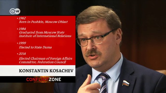Top Russian politician Konstantin Kosachev on Conflict Zone | DW English
