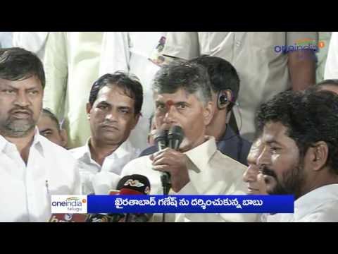 Chandrababu performs pujas at Khairatabad Ganesh