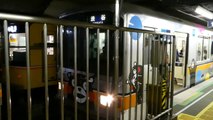 東京メトロ銀座線01系くまもんラッピング 浅草駅発車