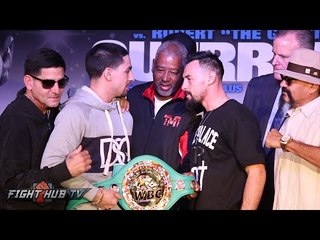 Danny Garcia & Robert Guerrero fight over WBC belt during Intense face off