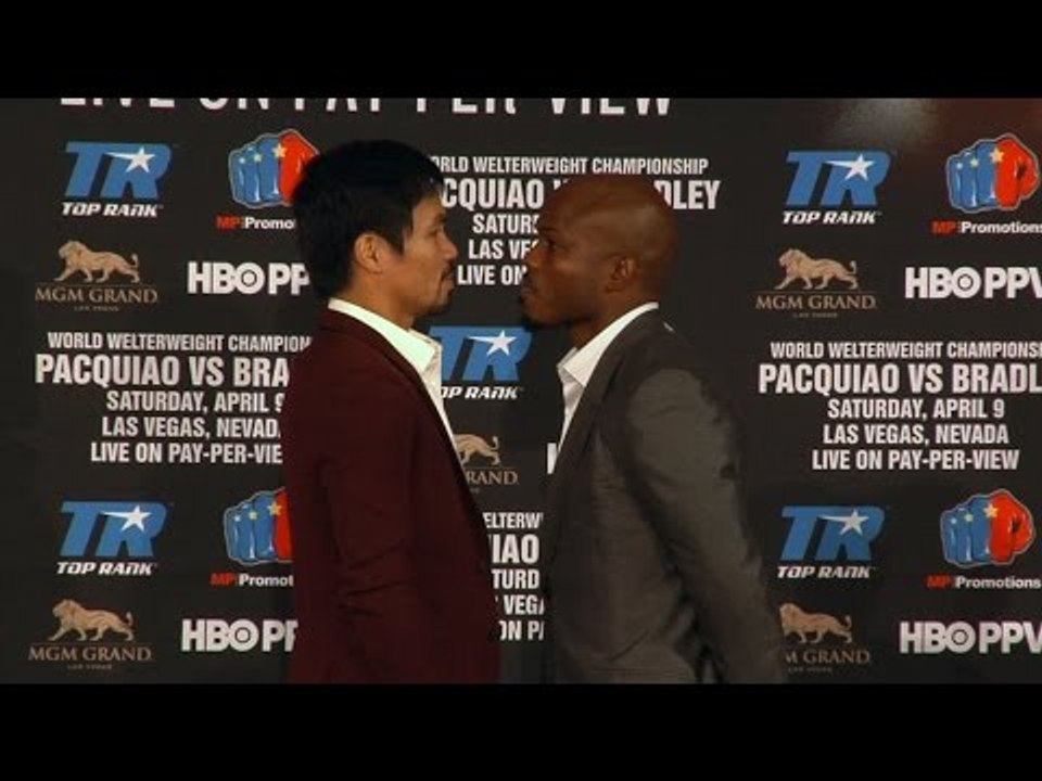 Manny Pacquiao vs. Timothy Bradley 3 Full Video- COMPLETE Press Conference & Face Off Video