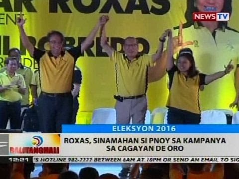 BT: Roxas, sinamahan si PNoy sa kampanya sa Cagayan de Oro