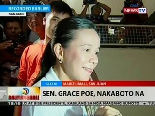 BT: Sen. Grace Poe, nakaboto na