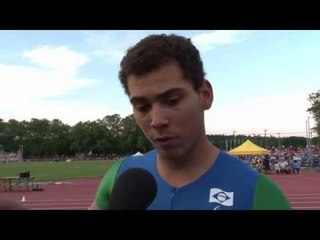 Interview: Alan Fonteles Oliveira after winning 100m T43 at 2013 IPCAthletics World Championships