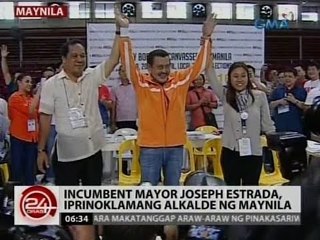 24 Oras: Incumbent Mayor Estrada, iprinoklamang alkalde ng Maynila