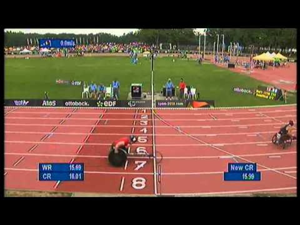 Athletics - men's 100m T34 semifinals 2 - 2013 IPC Athletics WorldChampionships, Lyon