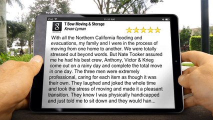 T Bow Moving & Storage Marysville Excellent 5 Star Review by Kevan L.