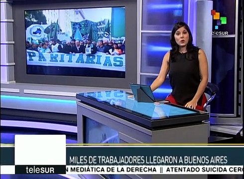 Argentina: miles de trabajadores exigen a gobierno mejoras laborales