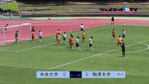 関東大学サッカー2014リーグ戦、中央大学vs駒澤大学