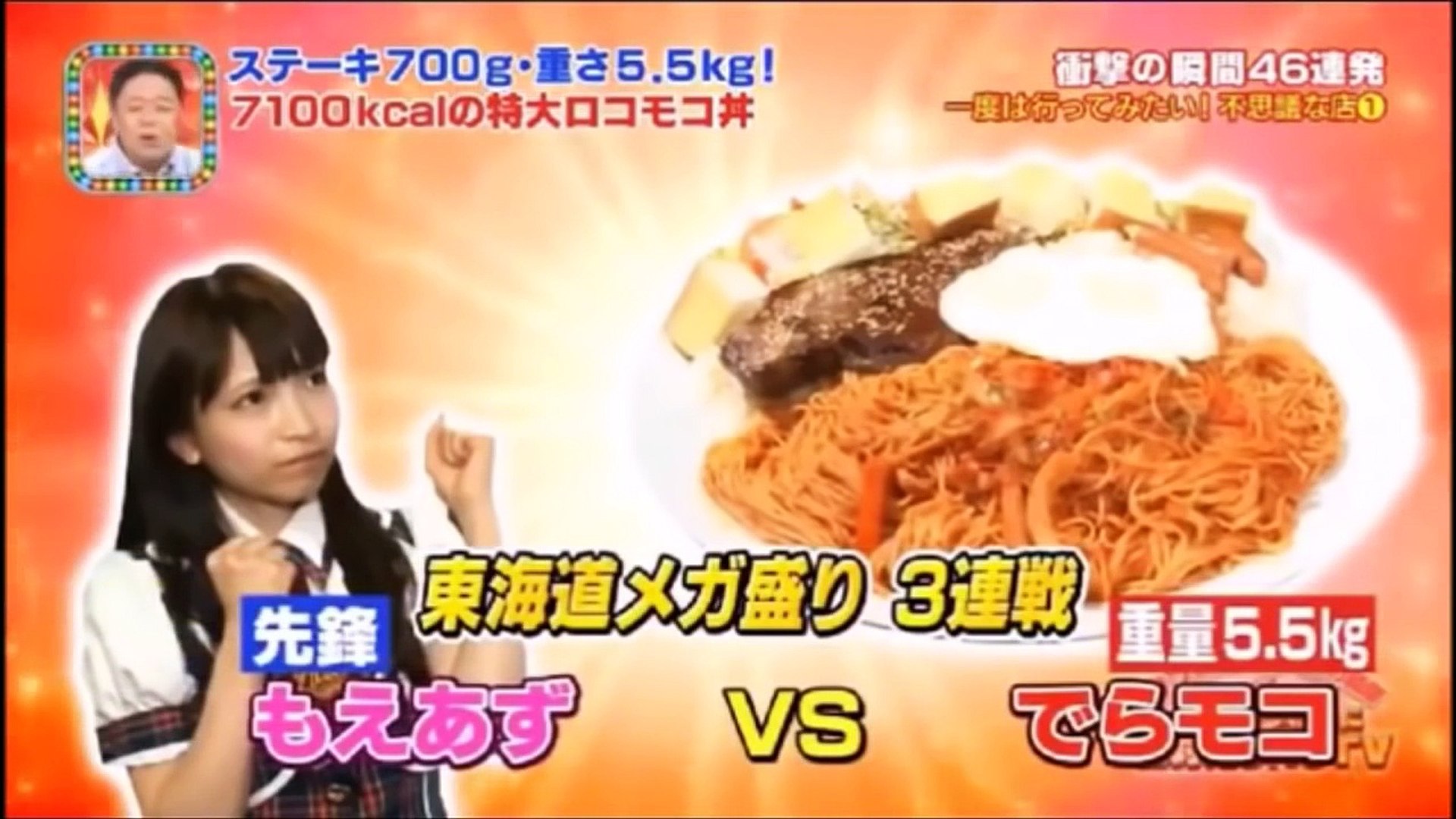 大食いなでしこvsデカ盛りグルメもえあずがステーキを丸ごと食べるがここカットしてください大食い Oogui 大胃王 Video Dailymotion