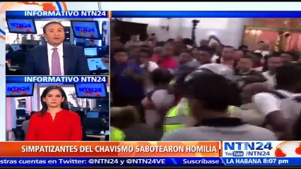 Seguidores del oficialismo interrumpieron celebración de la eucaristía en la Basílica de Santa Teresa este miércoles san