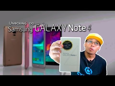Unboxing do Samsung Galaxy Note 4 / SM-N910C (Português)