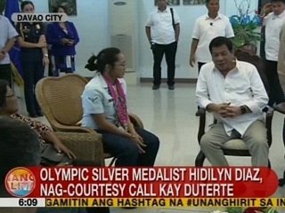 UB: Olympic Silver Medalist Hidilyn Diaz, nag-courtesy call kay Pres. Duterte