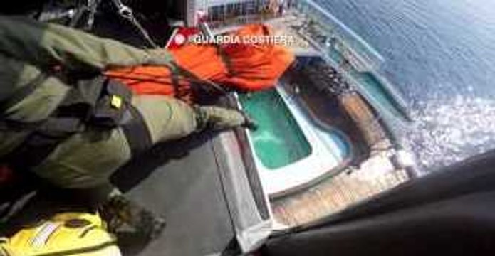 Italian Coast Guard Airlifts Sick Cruise Passenger to Naples Hospital