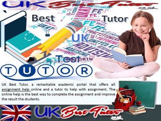 Professional Assignment Help With UK Best Tutor