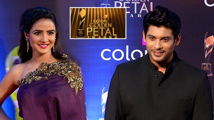 Jasmin Bhasin's CUTE And Siddharth Shukla's STYLISH Avatar | 5th Colors Golden Petal Awards 2017