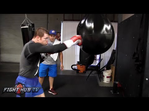 Canelo Alvarez COMPLETE Boxing workout for Miguel Cotto- Cotto vs. Canelo video