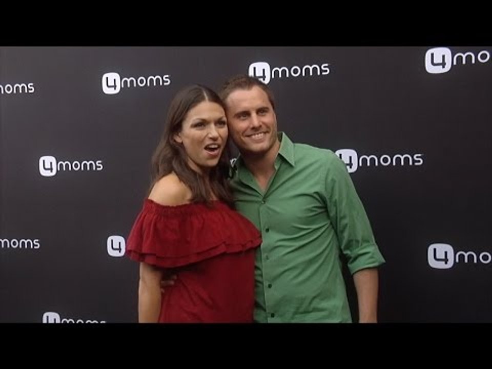 Stephen Stagliano & DeAnna Pappas 4moms Self-Installing Car Seat Launch Black Carpet