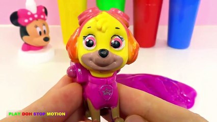 Learn Colors Mickey Mouse SpongeBob Slime Toy Sudsa