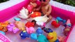 Twins Baby Doll splashing Giant Inflatable swimming pool with float toys Peppa Pi