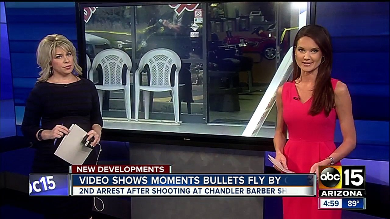 Video shows moments bullets fly by girl
