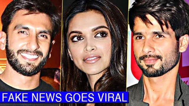 Deepika Padukone, Ranveer Singh And Shahid Kapoor's Padmavati Fake News Goes Viral | 2018 Release