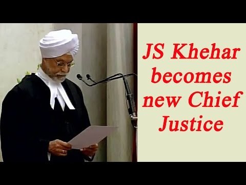 Jagdish Singh Khehar takes oath as new Chief Justice of India | Oneindia News