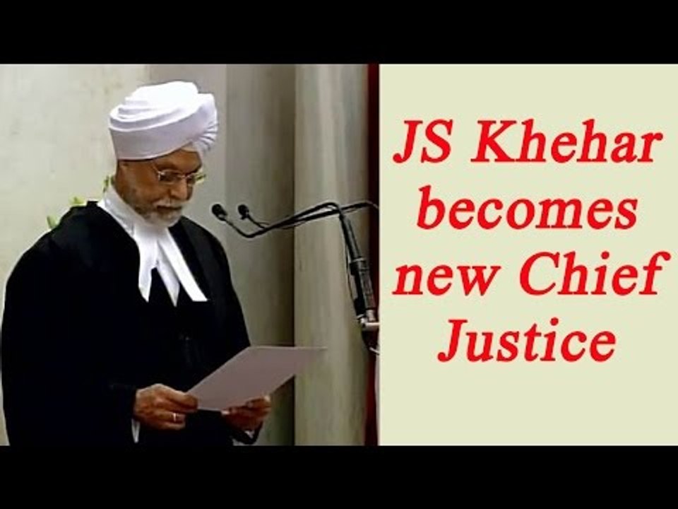 Jagdish Singh Khehar takes oath as new Chief Justice of India | Oneindia News