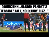 IPL 10: Hardik Pandya escapes injury during Mumbai vs Hyderabad | Oneindia News