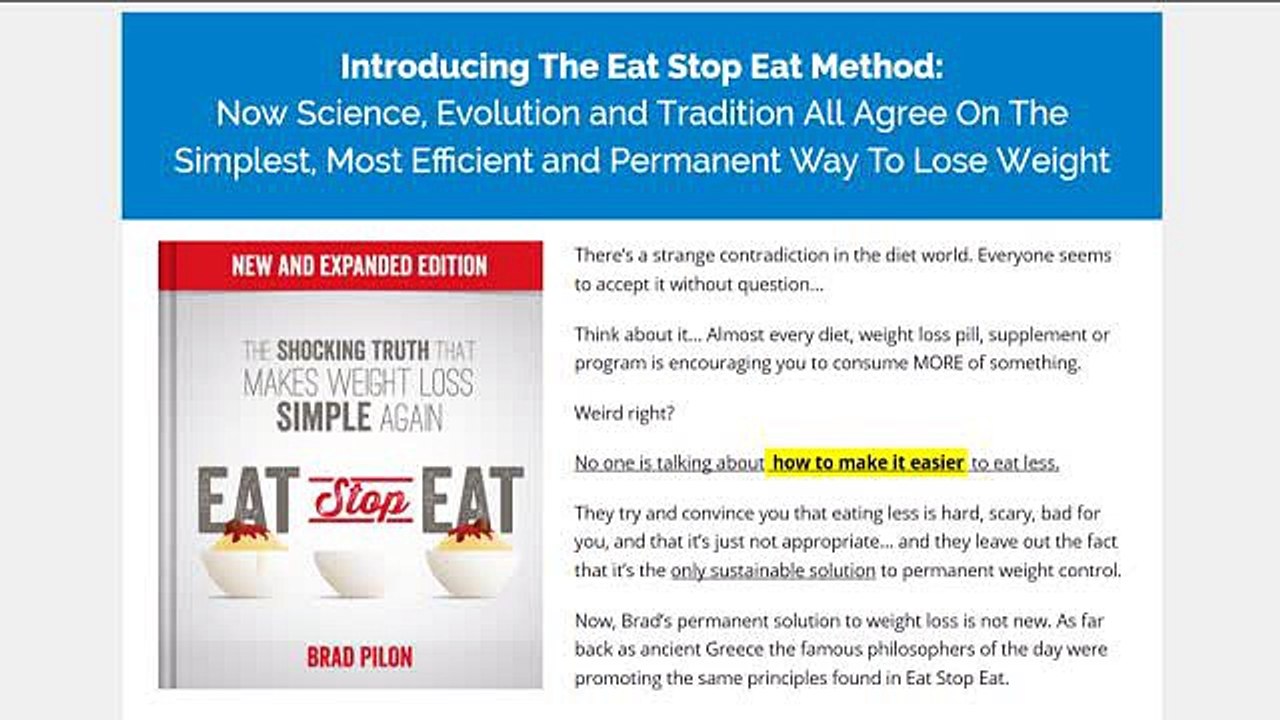 The Eat Stop Eat Method